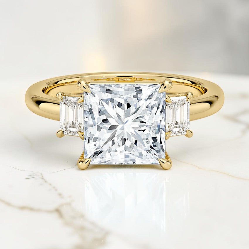 Petite Rowena Three Stone Diamond Ring (1/4 ct. tw.) in 14K Yellow Gold