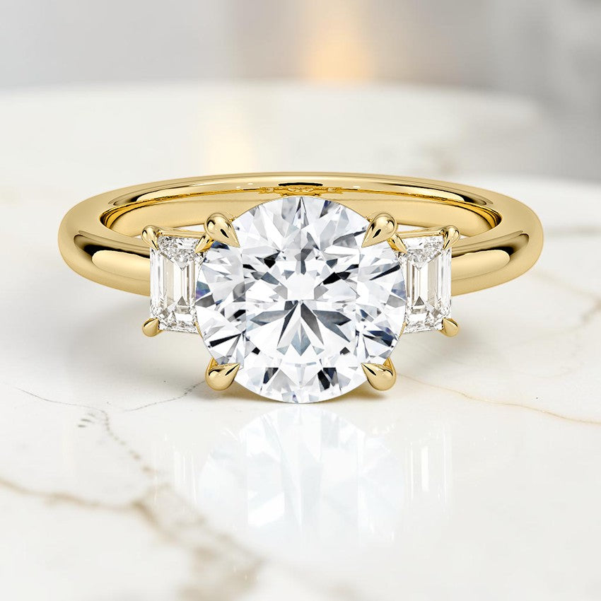 Petite Rowena Three Stone Diamond Ring (1/4 ct. tw.) in 14K Yellow Gold