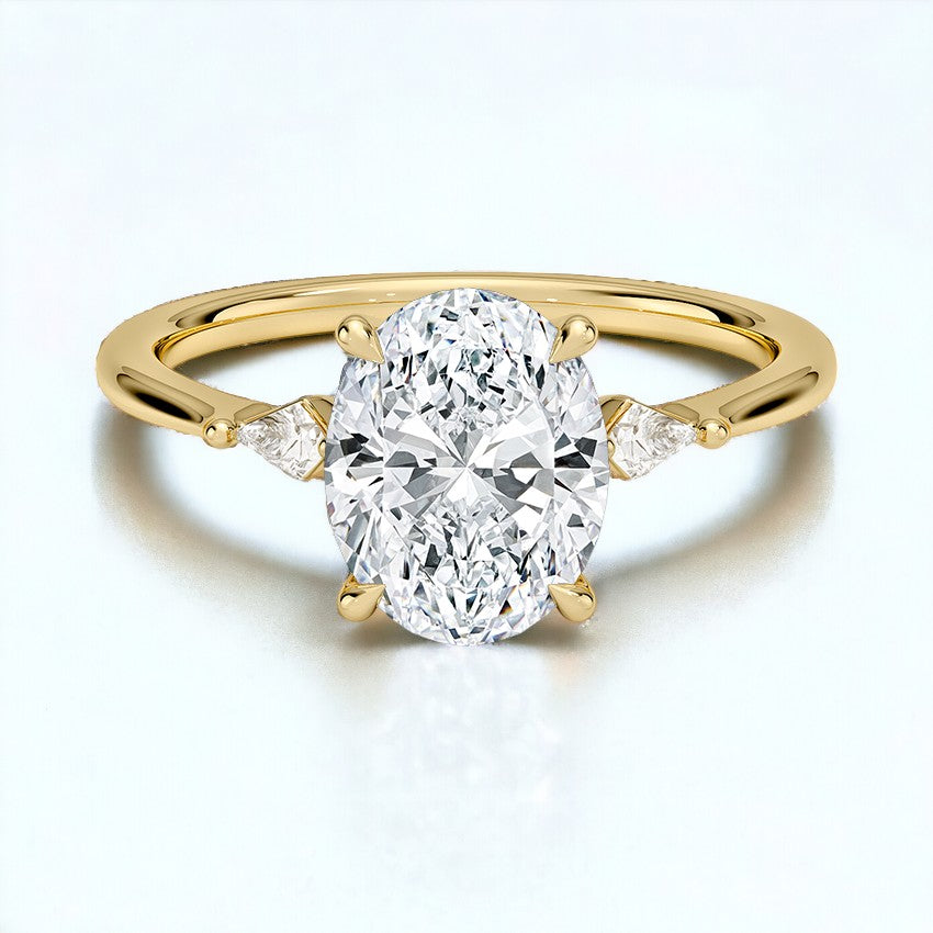 Three Stone Lab Grown Diamond Engagement Ring