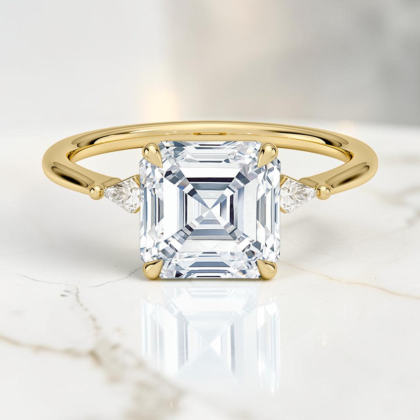 Petite Nova Three Stone Diamond Ring in 14K Yellow Gold
