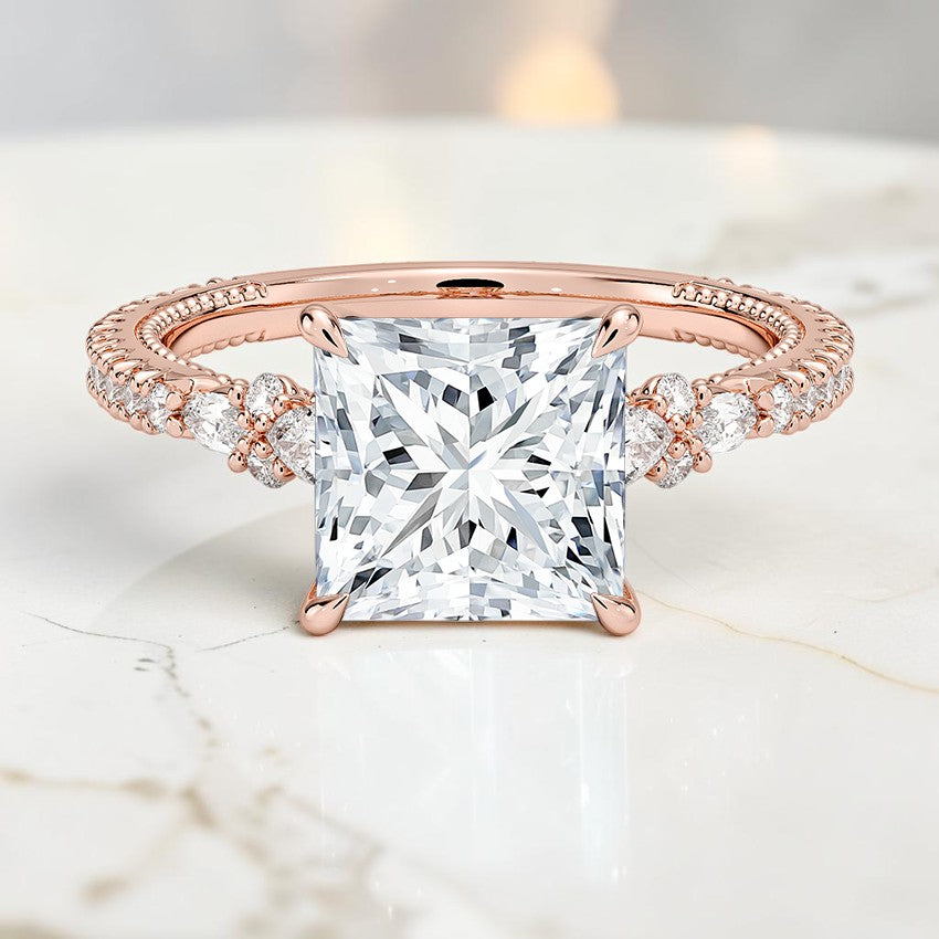 Dahlia Diamond Ring in 14K Rose Gold