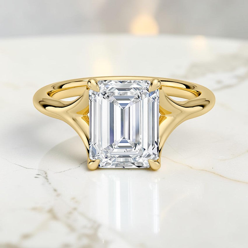 Mirage Solitaire Ring in 14K Yellow Gold