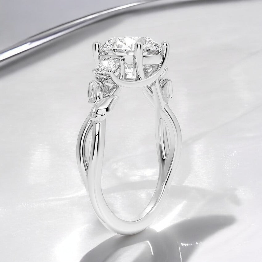 Three Stone Lab Grown Diamond Engagement Ring