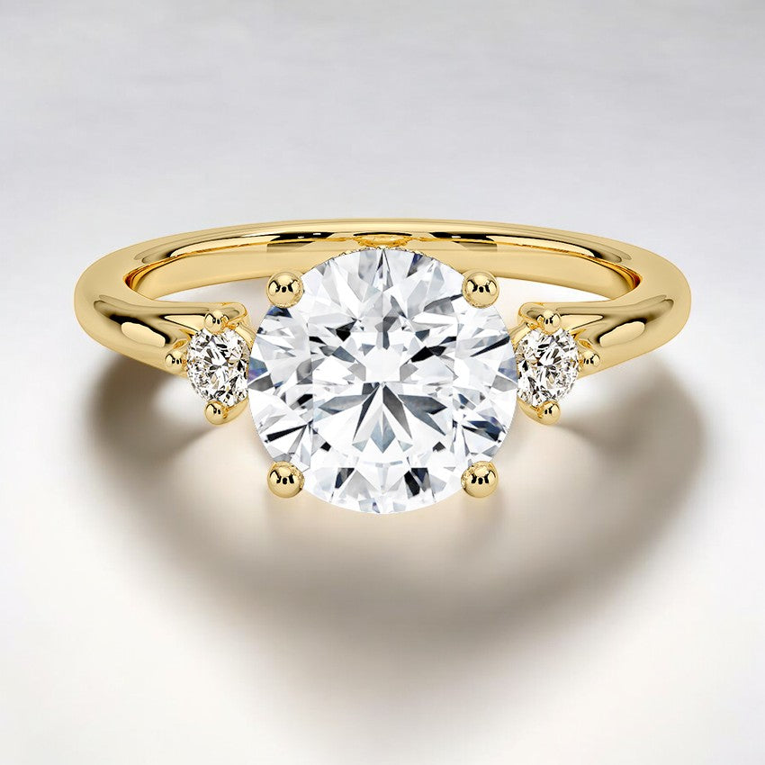 Three Stone Lab Grown Diamond Engagement Ring