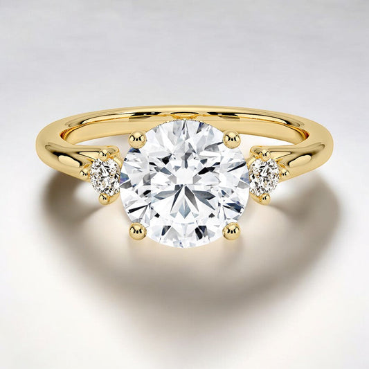 Three Stone Lab Grown Diamond Engagement Ring