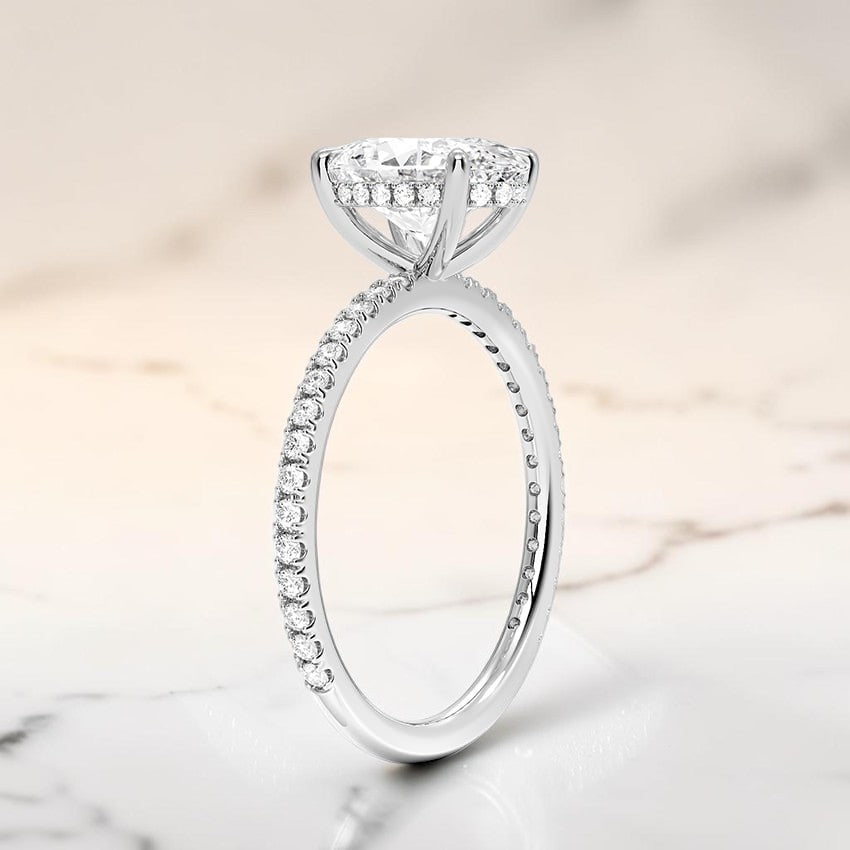 Perfect Fit Three-Quarter Diamond Ring (1/4 ct. tw.) in 14K White Gold