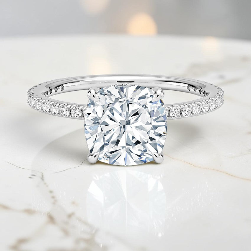 Perfect Fit Three-Quarter Diamond Ring (1/4 ct. tw.) in 14K White Gold