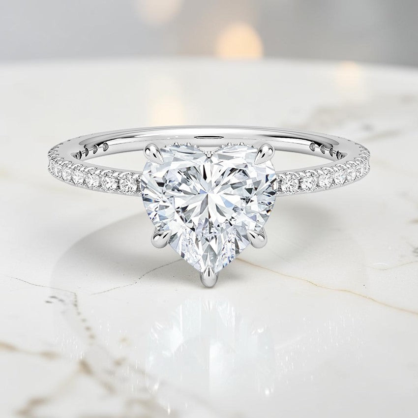 Perfect Fit Three-Quarter Diamond Ring (1/4 ct. tw.) in 14K White Gold