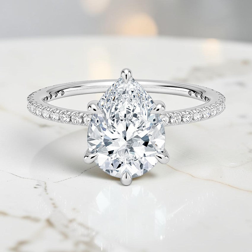 Perfect Fit Three-Quarter Diamond Ring (1/4 ct. tw.) in 14K White Gold