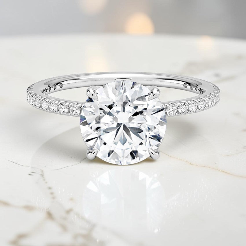 Perfect Fit Three-Quarter Diamond Ring (1/4 ct. tw.) in 14K White Gold