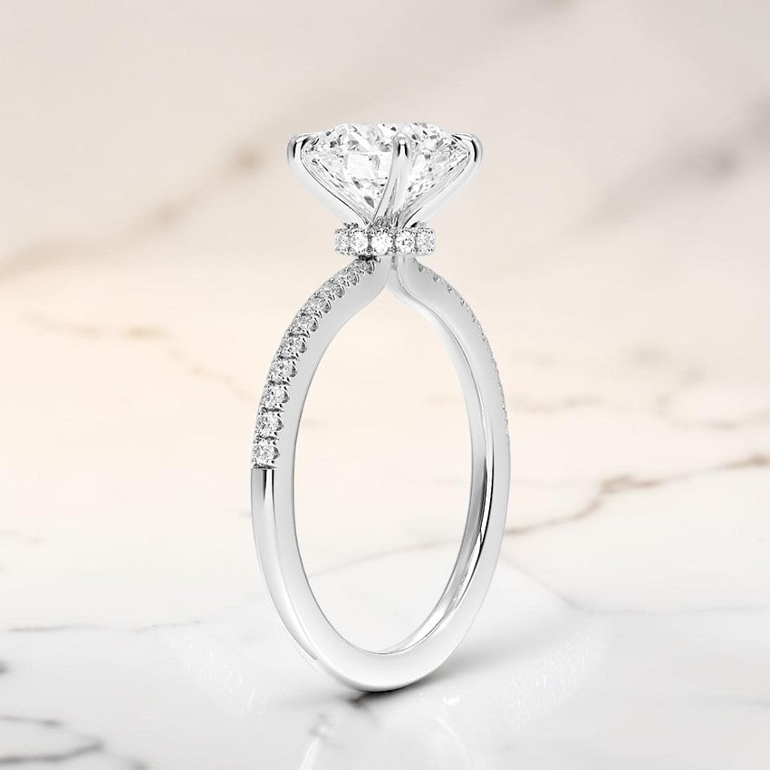 Celine Half Coverage Diamond Ring (1/5 ct. tw.) in 14K White Gold