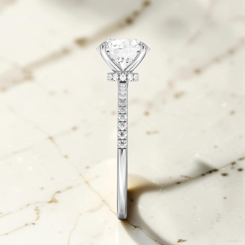 Celine Half Coverage Diamond Ring (1/5 ct. tw.) in 14K White Gold