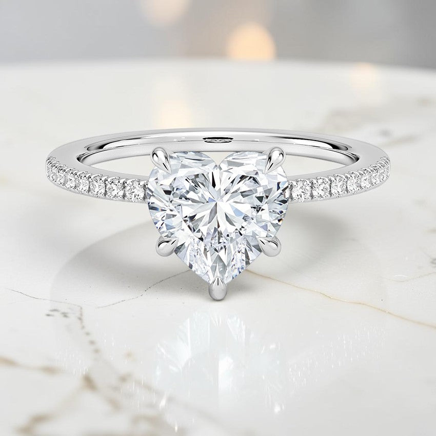 Celine Half Coverage Diamond Ring (1/5 ct. tw.) in 14K White Gold