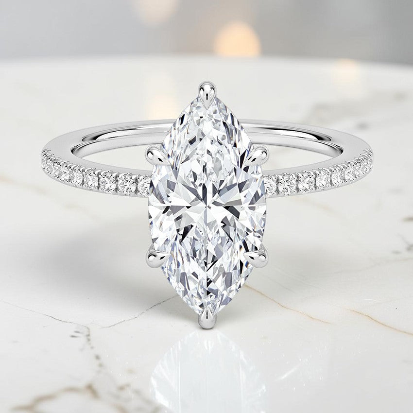 Celine Half Coverage Diamond Ring (1/5 ct. tw.) in 14K White Gold