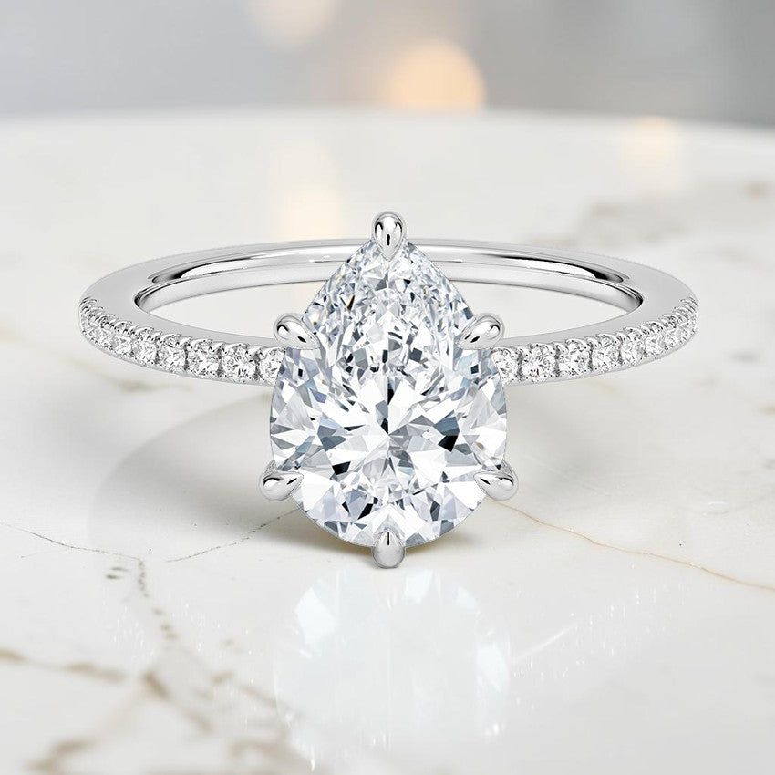 Celine Half Coverage Diamond Ring (1/5 ct. tw.) in 14K White Gold