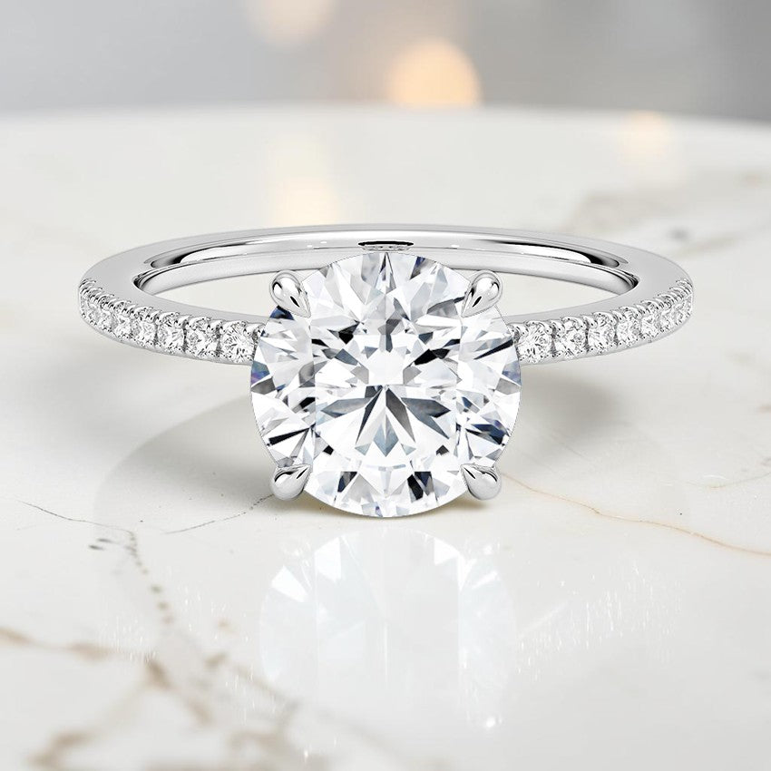 Celine Half Coverage Diamond Ring (1/5 ct. tw.) in 14K White Gold