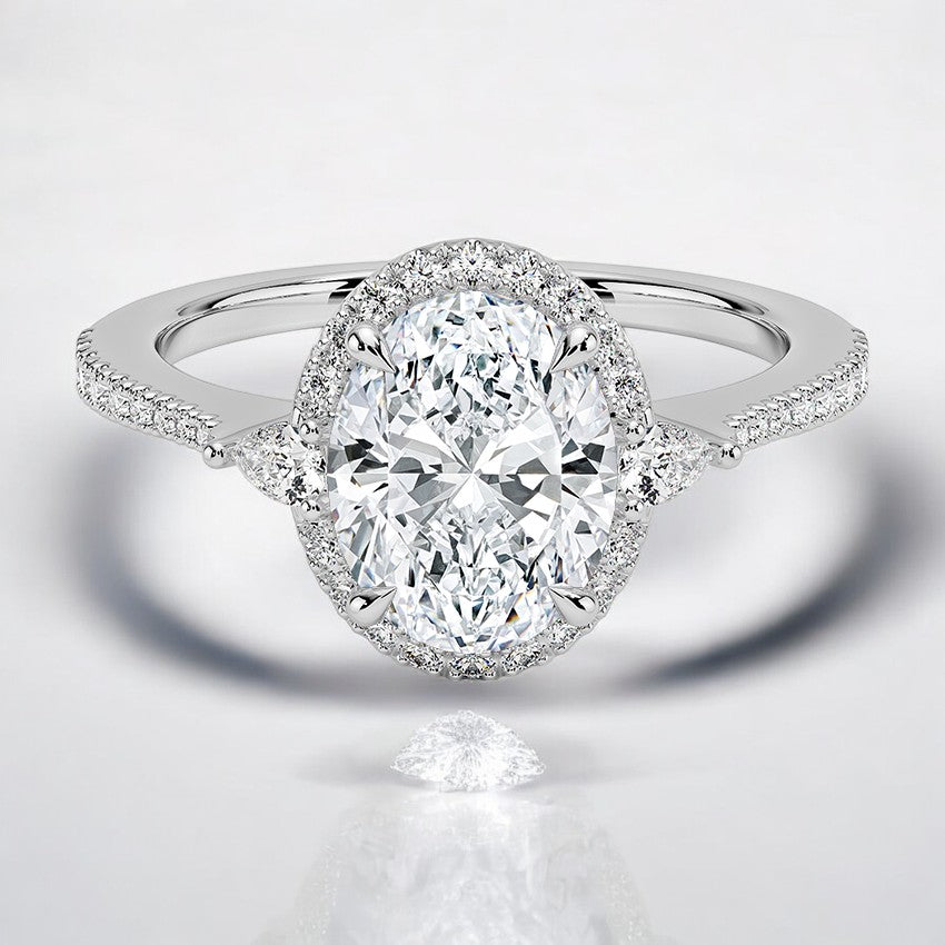 Halo Lab Grown Diamond Engagement Ring - Designed for the Modern Bride