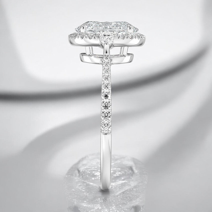 Halo Lab Grown Diamond Engagement Ring - Designed for the Modern Bride