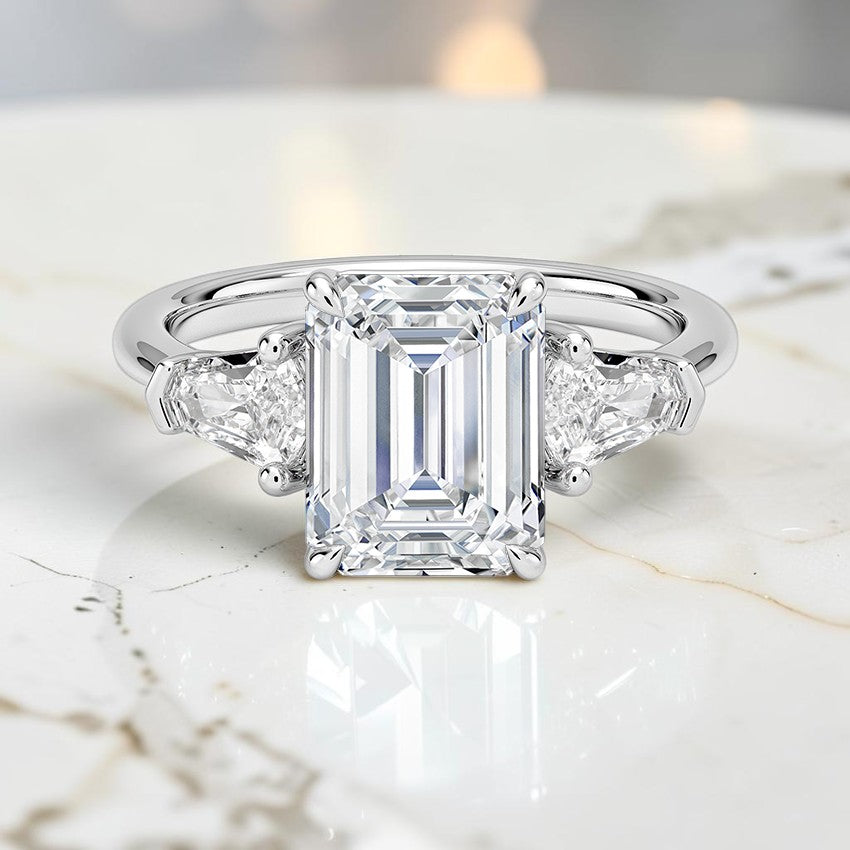 Shield Cut Three Stone Diamond Ring (1/2 ct. tw.) in 14K White Gold
