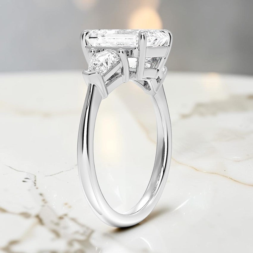 Shield Cut Three Stone Diamond Ring (1/2 ct. tw.) in 14K White Gold