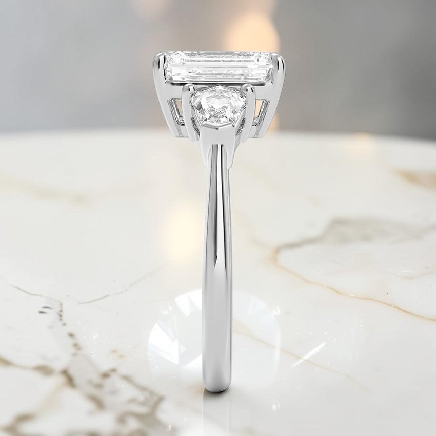 Shield Cut Three Stone Diamond Ring (1/2 ct. tw.) in 14K White Gold