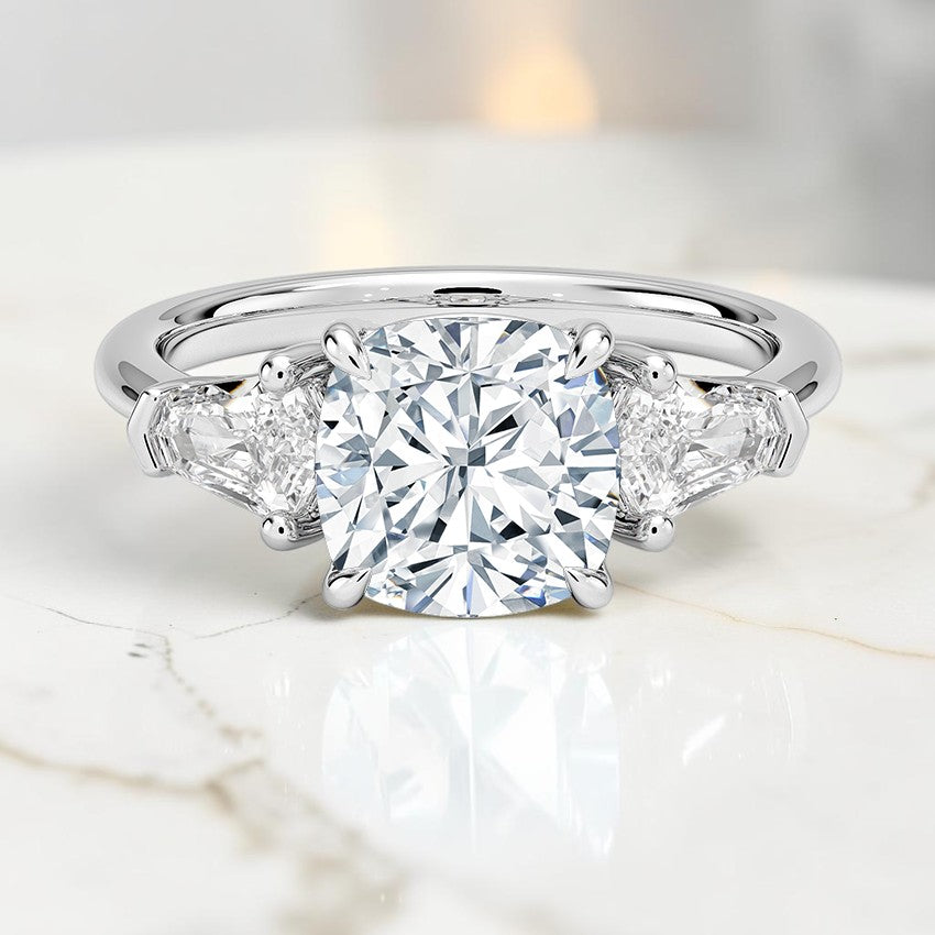 Shield Cut Three Stone Diamond Ring (1/2 ct. tw.) in 14K White Gold