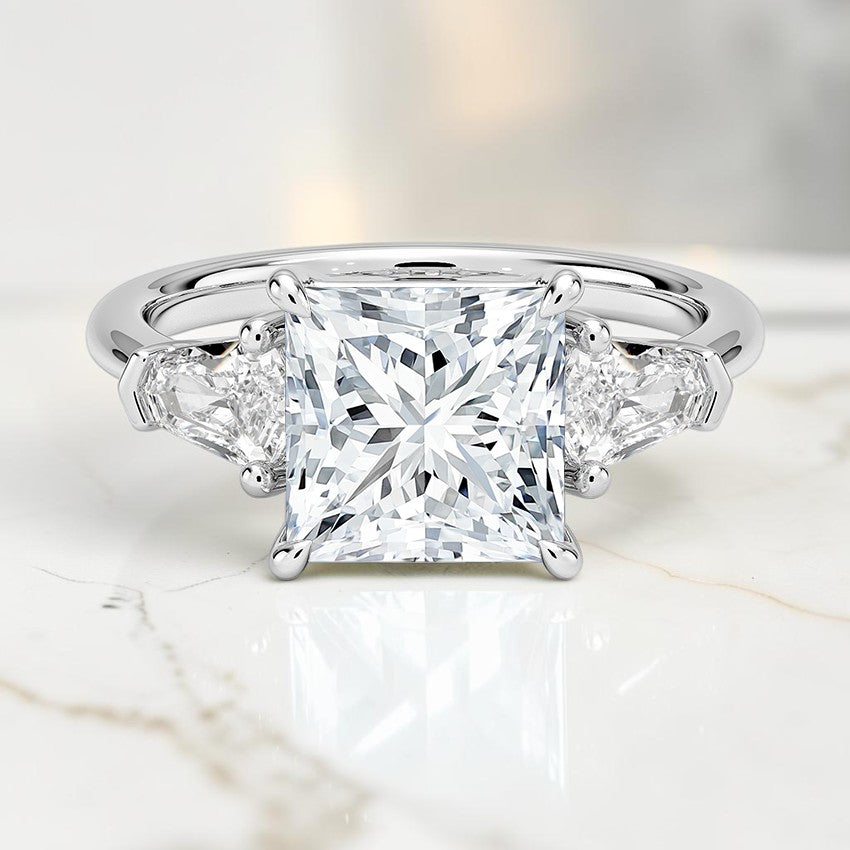 Shield Cut Three Stone Diamond Ring (1/2 ct. tw.) in 14K White Gold