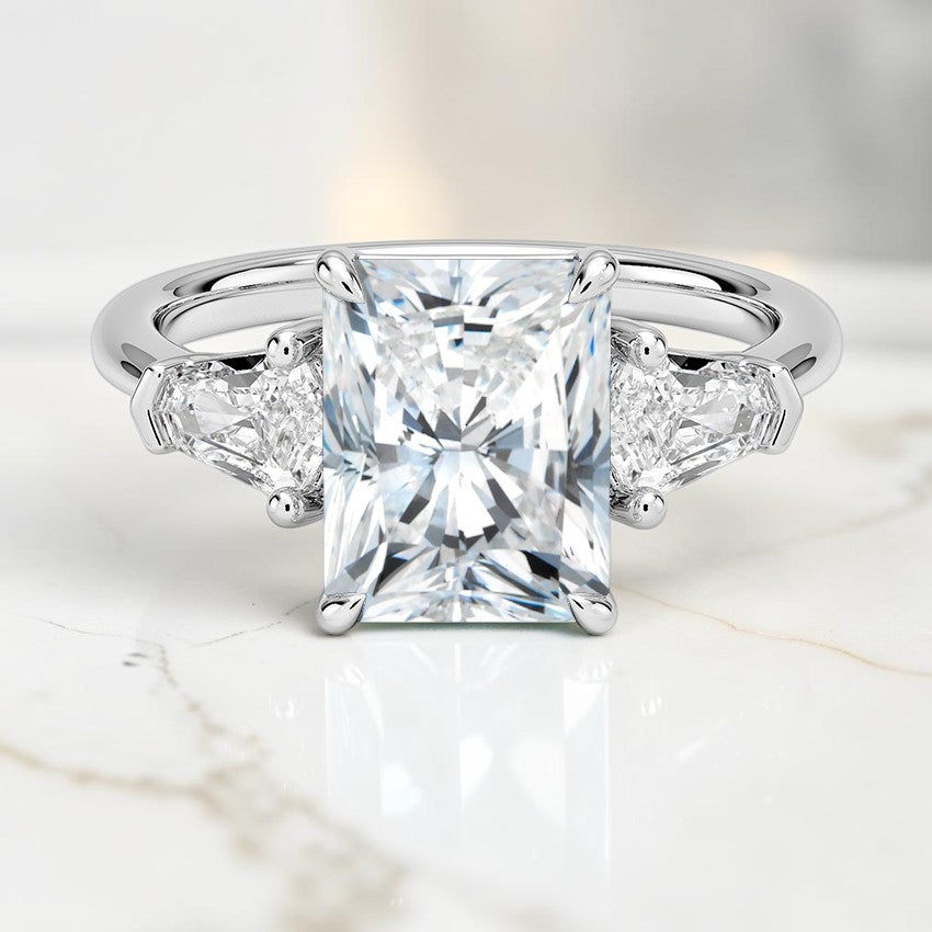 Shield Cut Three Stone Diamond Ring (1/2 ct. tw.) in 14K White Gold