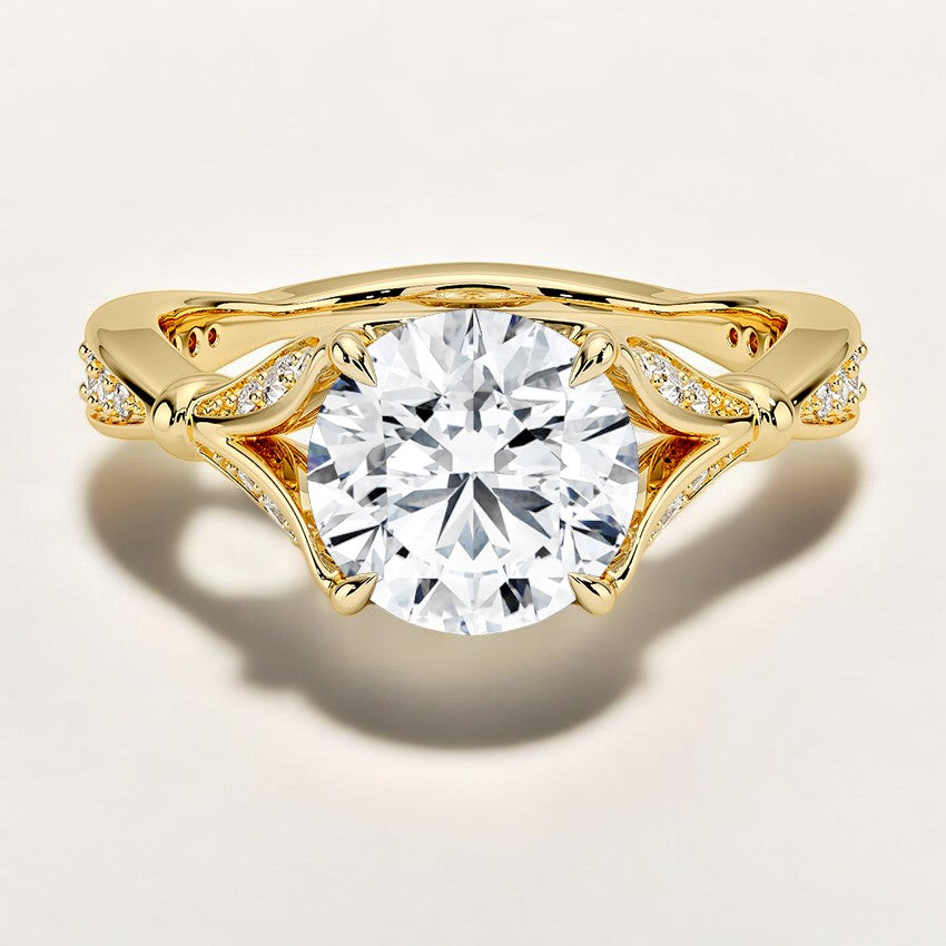 Lab Grown Diamond Engagement Ring - Modern Sophistication with Vintage Charm