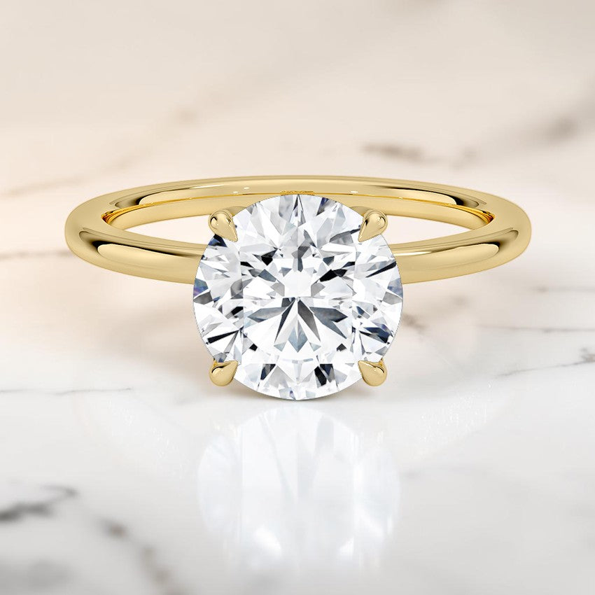 Blossom 1.5mm Diamond Ring in 14K Yellow Gold