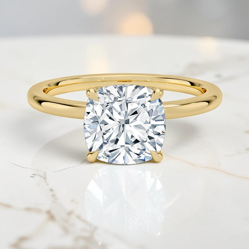 Blossom 1.5mm Diamond Ring in 14K Yellow Gold