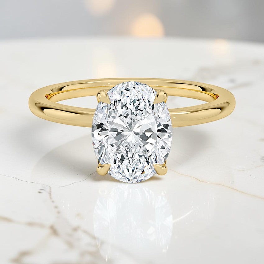 Blossom 1.5mm Diamond Ring in 14K Yellow Gold