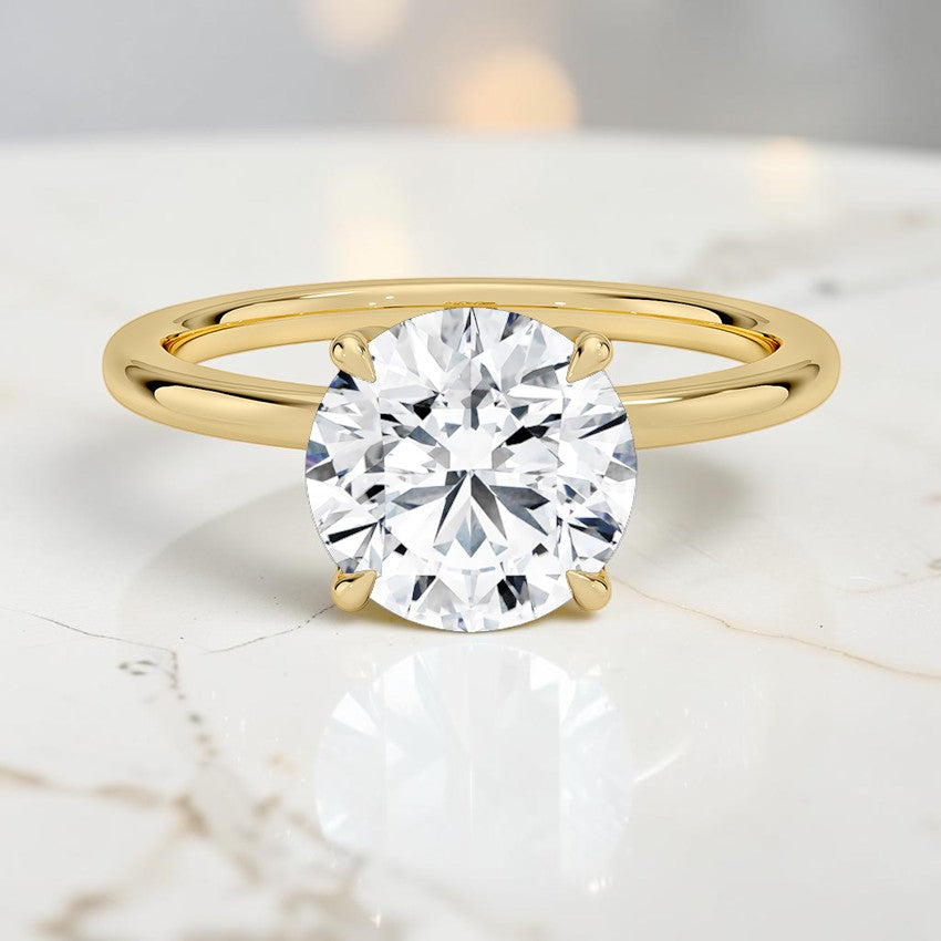 Blossom 1.5mm Diamond Ring in 14K Yellow Gold