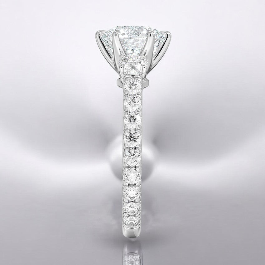 Three Stone Lab Grown Diamond Engagement Ring