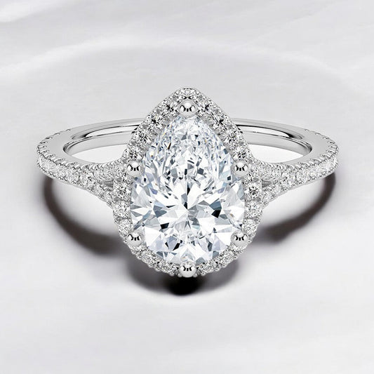 Three-Quarter Coverage Lab Grown Diamond Engagement Ring - Inspired by Nature's Beauty