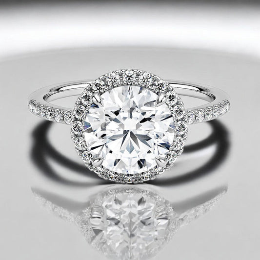 Halo Lab Grown Diamond Engagement Ring