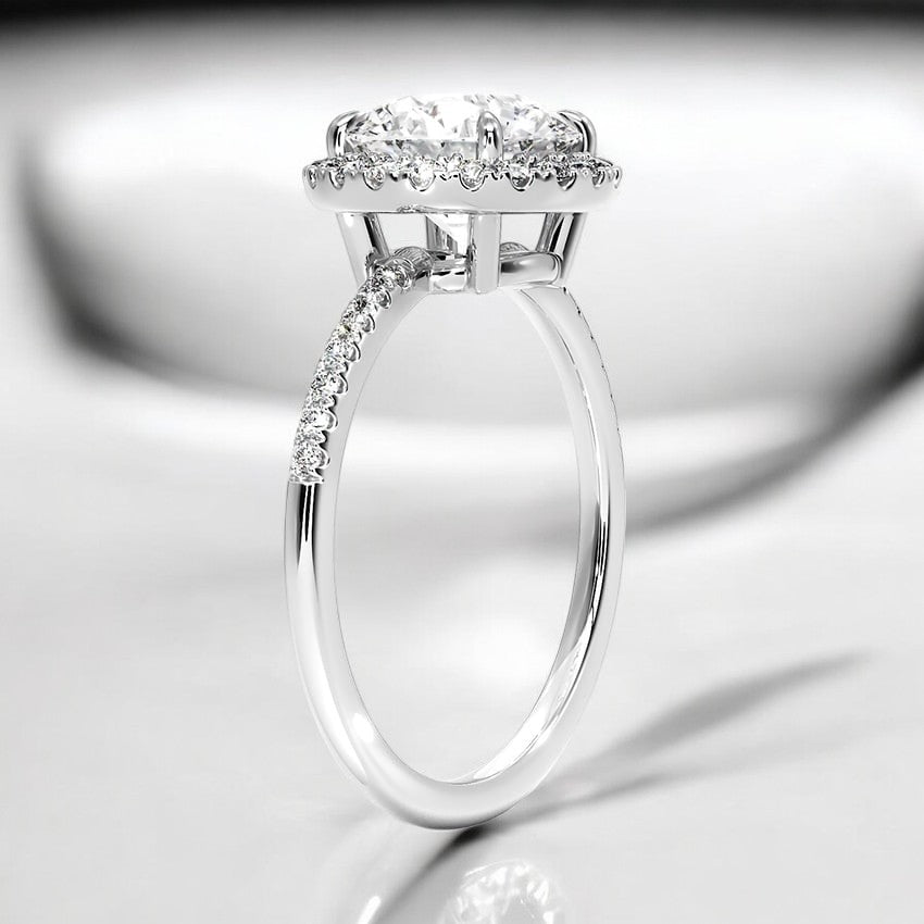 Halo Lab Grown Diamond Engagement Ring