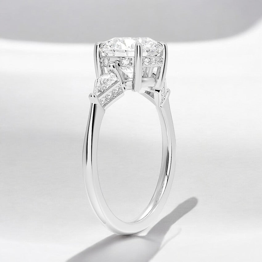Hidden Accent Lab Grown Diamond Engagement Ring