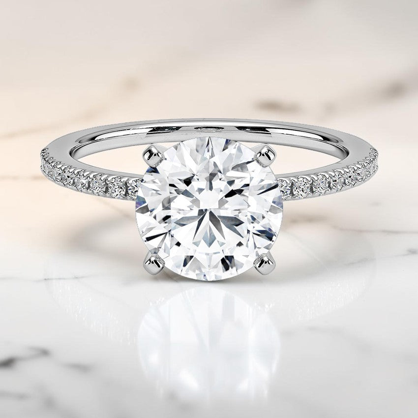 Sonnet Half Coverage Diamond Ring (1/8 ct. tw.) in 14K White Gold