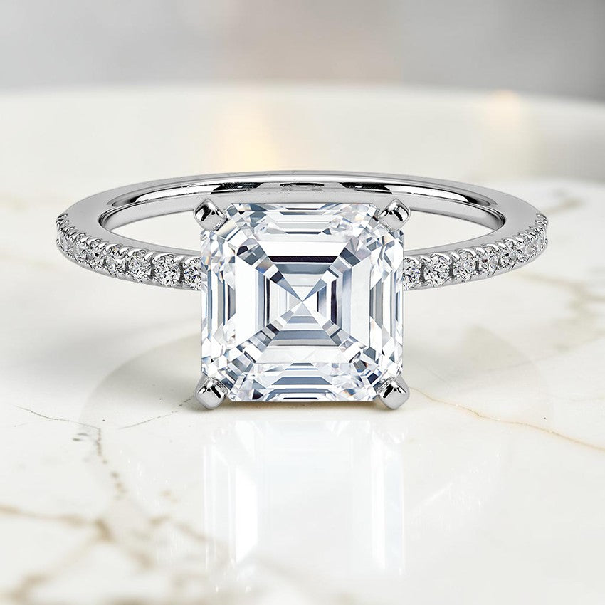 Sonnet Half Coverage Diamond Ring (1/8 ct. tw.) in 14K White Gold