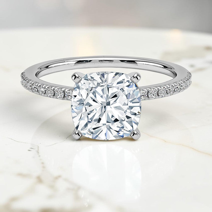 Sonnet Half Coverage Diamond Ring (1/8 ct. tw.) in 14K White Gold