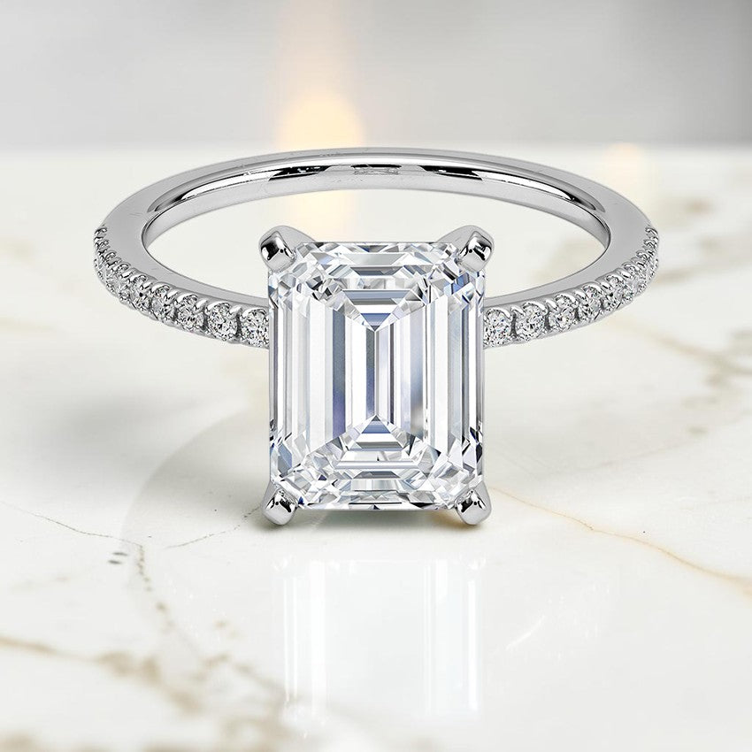 Sonnet Half Coverage Diamond Ring (1/8 ct. tw.) in 14K White Gold