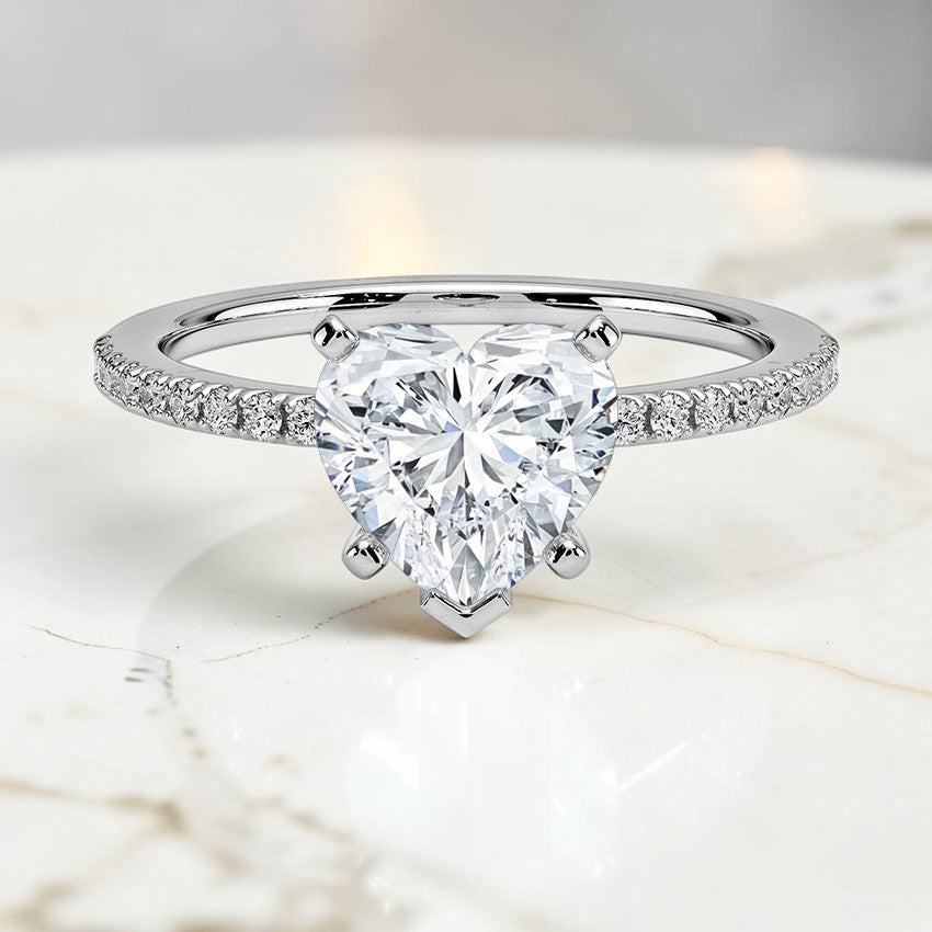 Sonnet Half Coverage Diamond Ring (1/8 ct. tw.) in 14K White Gold