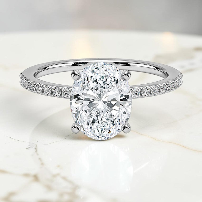 Sonnet Half Coverage Diamond Ring (1/8 ct. tw.) in 14K White Gold