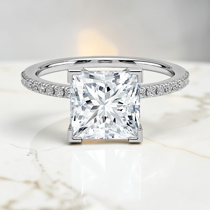 Sonnet Half Coverage Diamond Ring (1/8 ct. tw.) in 14K White Gold
