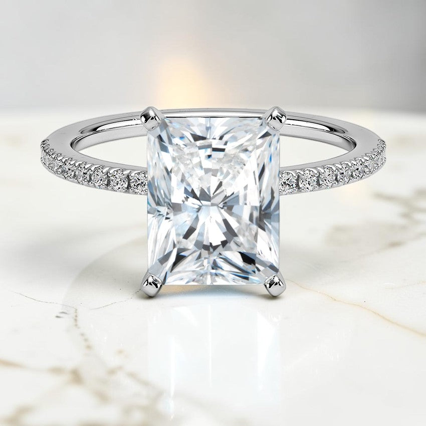 Sonnet Half Coverage Diamond Ring (1/8 ct. tw.) in 14K White Gold
