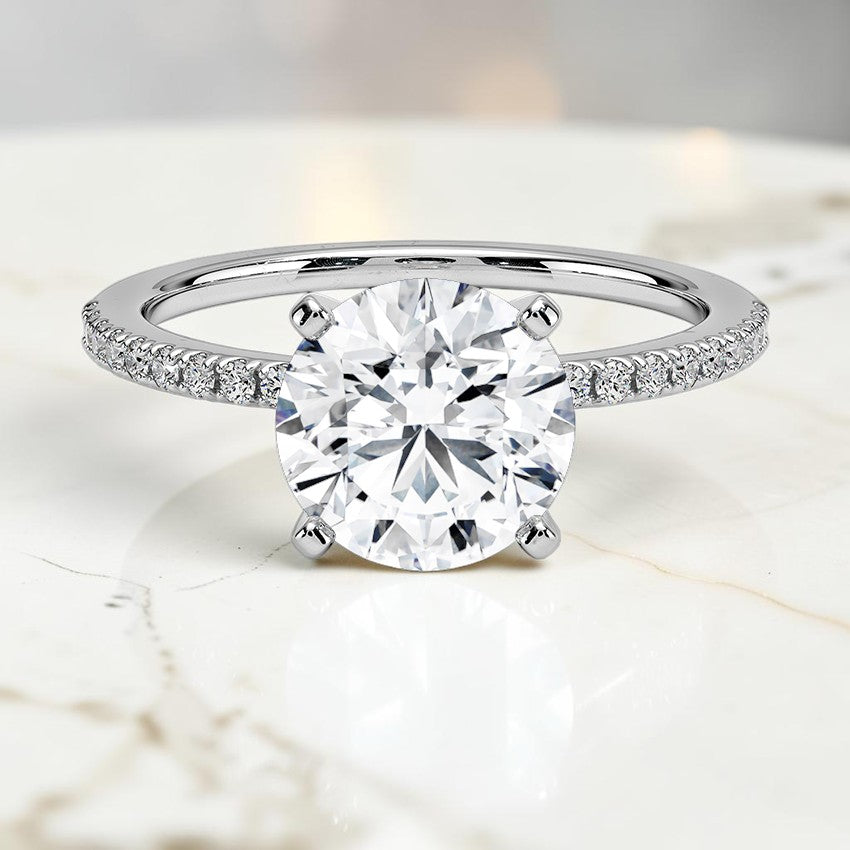 Sonnet Half Coverage Diamond Ring (1/8 ct. tw.) in 14K White Gold