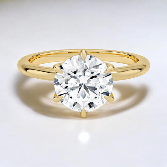 1.8mm Lab Grown Diamond Engagement Ring - A Glimmering Tribute to Everlasting Love