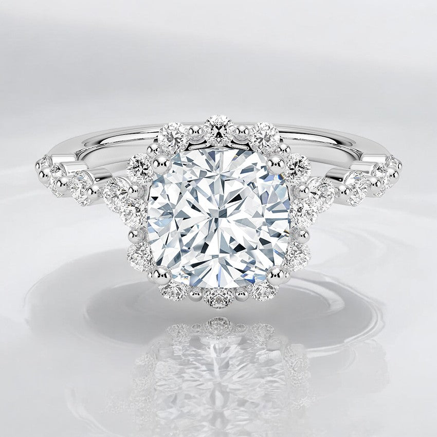 Halo Lab Grown Diamond Engagement Ring - Enduring Beauty for a Lifetime