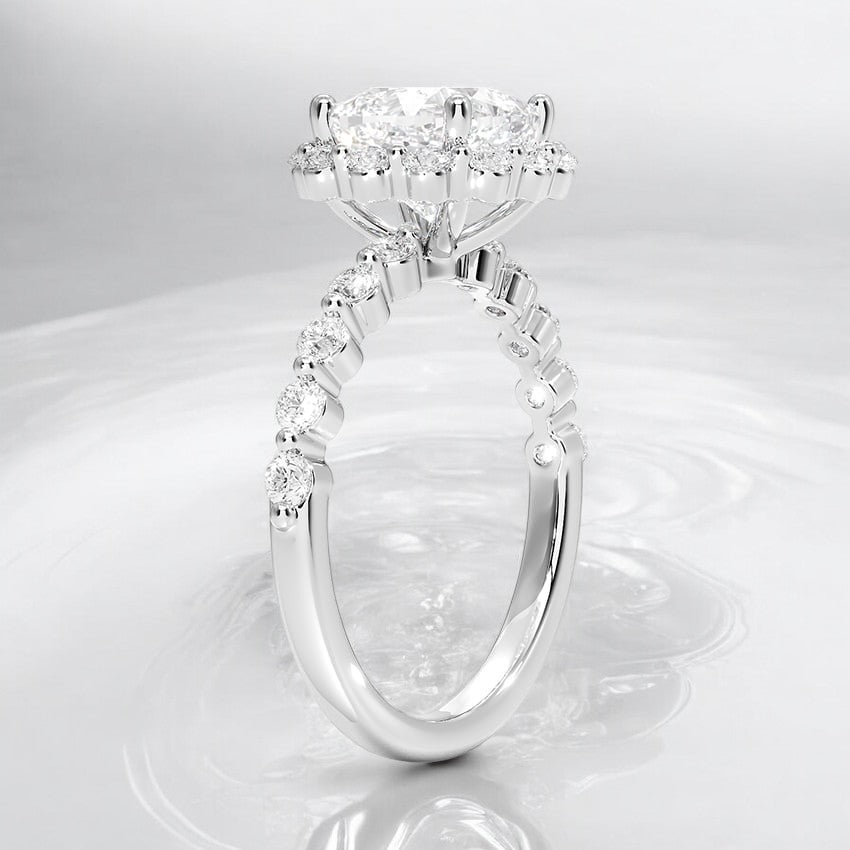 Halo Lab Grown Diamond Engagement Ring - Enduring Beauty for a Lifetime